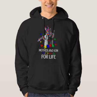 Mother Son Best Friends for Life Autismus Support Hoodie