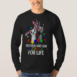 Mother Son Best Friends for Life Autismus Support T-Shirt