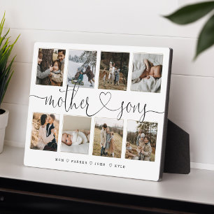 Mother Sons Heart Script   Foto Grid Collage Fotoplatte