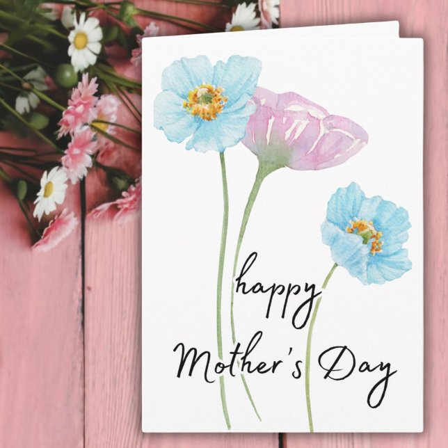 MOTHER-Tageskarte Aquarell einfach elegant Karte (Von Creator hochgeladen)