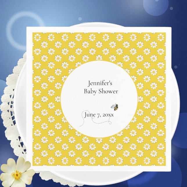 Mother-to-Bee Baby Shower  Serviette (Von Creator hochgeladen)