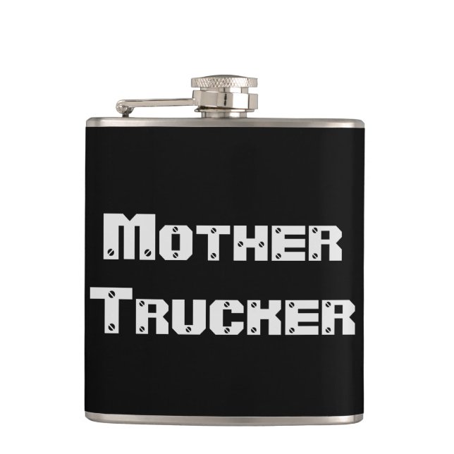 Mother Trucker cooler Text Flachmann (Vorderseite)