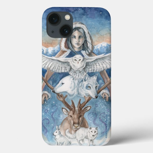 "Mother Winter" Original Art iPhone Case (Rückseite)