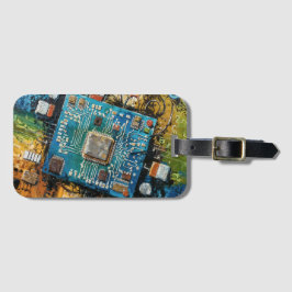 Motherboard - Abstract Computer Tech Art Gepäckanhänger