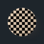 Motherboard-Muster für Creme und Schwarzes Schachb Button<br><div class="desc">Fügen Sie mit unserem Vintagen Schachbrettdruckknopf noch eins hinzu!</div>