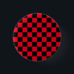 Motherboard-Muster in Rot und Schwarz Button<br><div class="desc">Fügen Sie diese einfache aber feine rote und schwarze Schachbrett-Platine zu Ihrer Sammlung hinzu!</div>