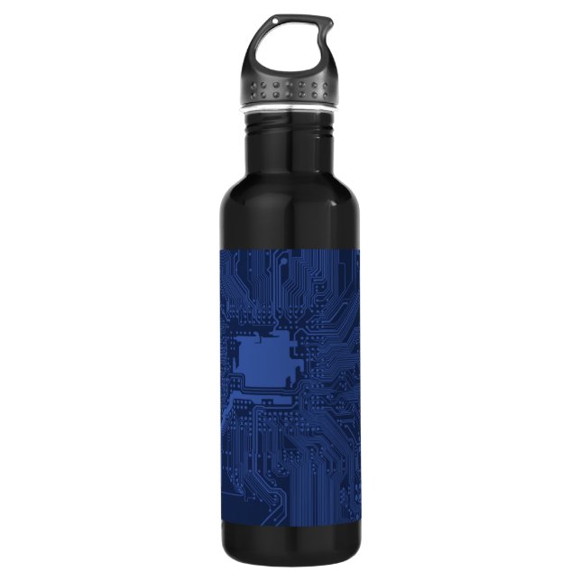 Motherboard-Muster von Blue Geek Edelstahlflasche (Vorderseite)