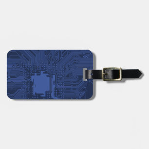 Motherboard-Muster von Blue Geek Gepäckanhänger