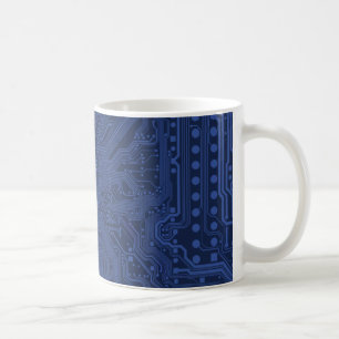 Motherboard-Muster von Blue Geek Kaffeetasse