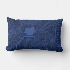 Motherboard-Muster von Blue Geek Lendenkissen