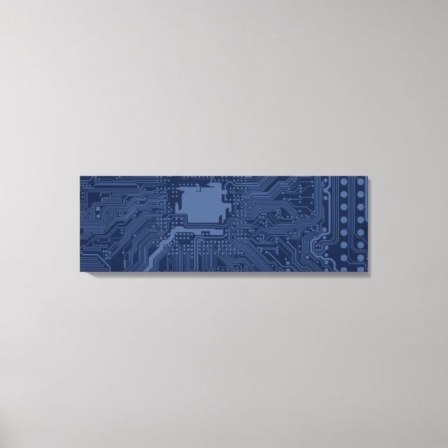 Motherboard-Schaltmuster für Blaugrippe Leinwanddruck (Vorderseite)