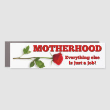 MOTHERHOOD ROTE ROSE PROLIFE AUTOAUFKLEBER BUMPER 