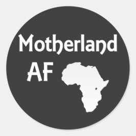 Motherland AF Afrikanischer Wurzelpriester Runder Aufkleber