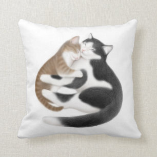 Motherly Liebe-Katzen-Kissen Kissen