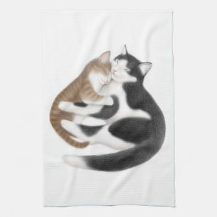 Motherly Liebe-Katzen-Küchen-Tuch Geschirrtuch