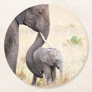 Motherly Love Runder Pappuntersetzer