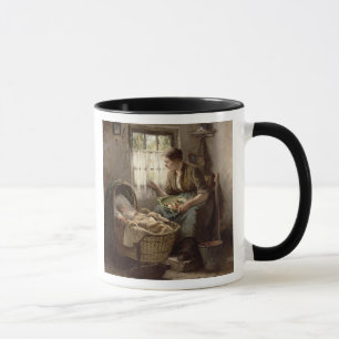 Motherly Zuneigung (Öl auf Leinwand) Tasse