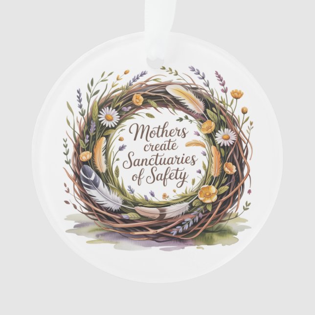 Mothers Create Sanctuaries Of Safety Ornament (Vorderseite)