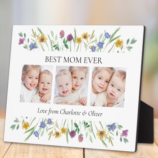 Mother's Day Best Mom Ever Floral Fotoplatte (Von Creator hochgeladen)