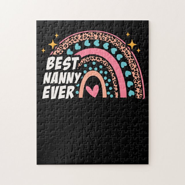 Mothers Day Best Nanny Ever Unicorn Mother Rainbow (Vertikal)