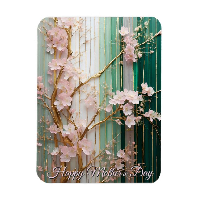 Mother's Day Blooming Cherry Blossoms Wall  Magnet (Vertikal)