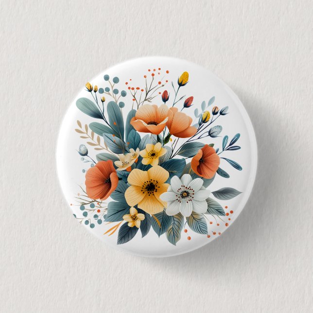 Mother's Day Boho Flowers Clipart-61983 Button (Vorderseite)