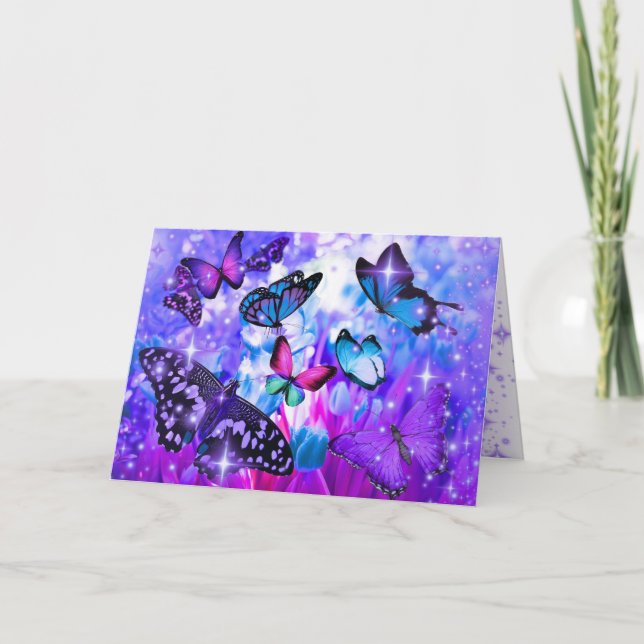 Mother's Day Butterflies Karte (Vorderseite)