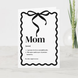 Mother's Day Card; Mom "Noun" Karte