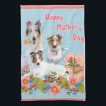 Mother's Day Collies and flowers Geschirrtuch<br><div class="desc">Three beautiful collies adorned with flowers wishing you a Happy Mother's Day.</div>