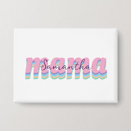 Mothers day custom kids name MAMA gift Button