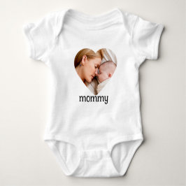 mothers day  cute heart photo  baby strampler