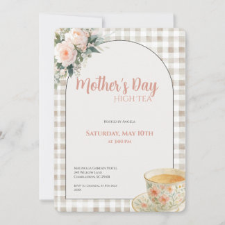 Mother's Day High Tea Invitation Floral Tea Party Einladung