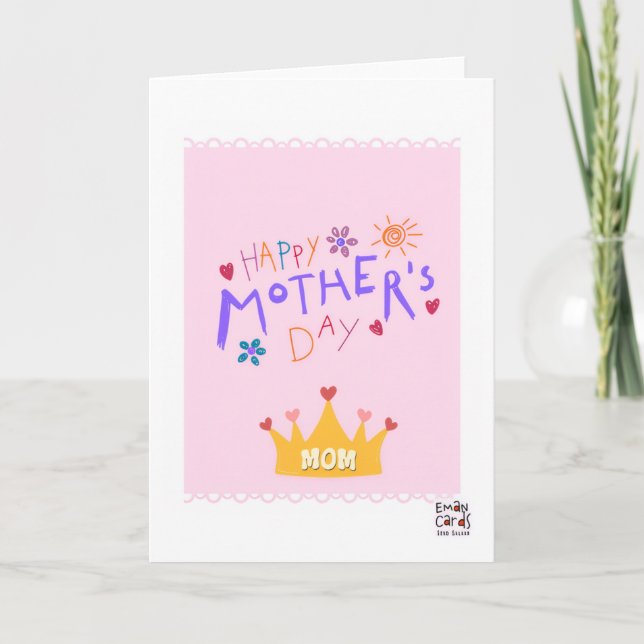 Mother's Day - Kid's Art Karte (Vorderseite)