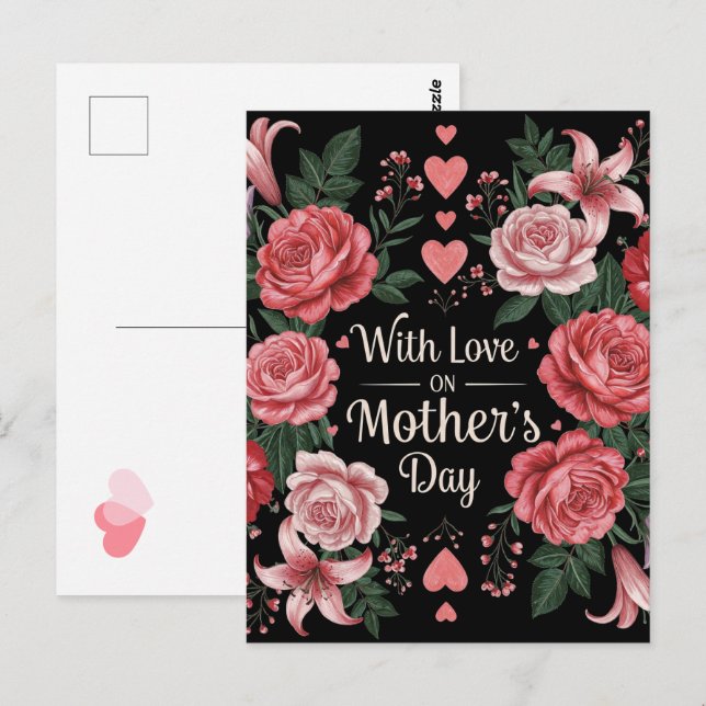 Mother's Day Love Postkarte (Vorne/Hinten)