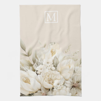 Mother's Day monogram floral custom Geschirrtuch