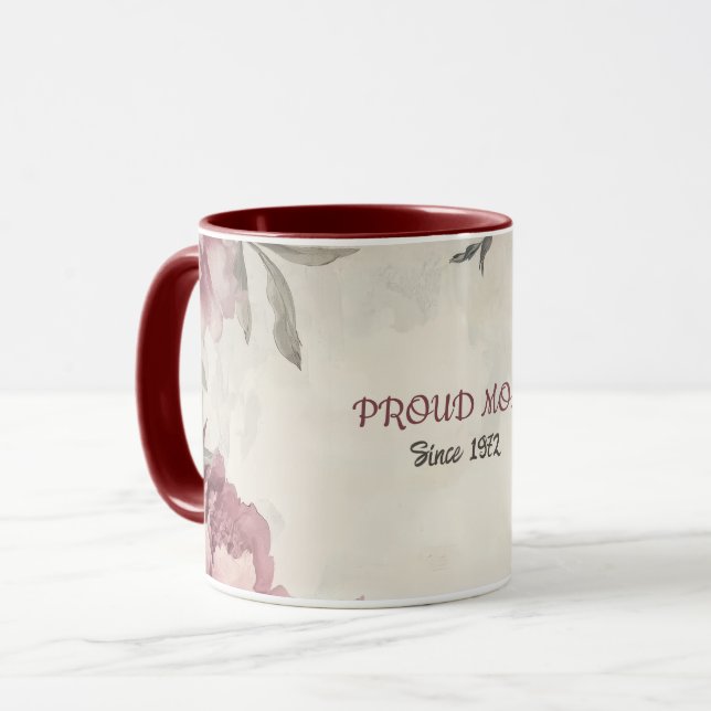 Mother's Day Mug Text "MOM" "Since 1972" Tasse (Vorderseite Links)