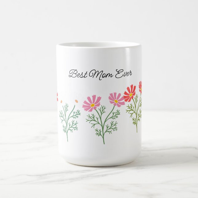 Mother's Day Mug with Floral Bouquet Design and Cu Kaffeetasse (Mittel)