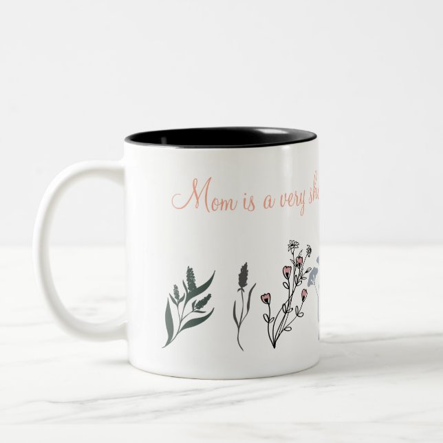 Mother's Day Mug with Sentimental Quote and Minima Zweifarbige Tasse (Links)