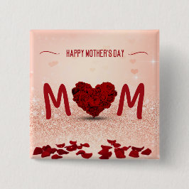 Mother's Day Rose Heart Bouquet - Button
