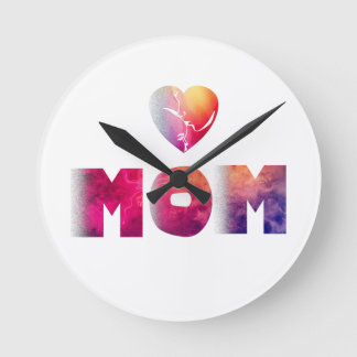 mothers day runde wanduhr