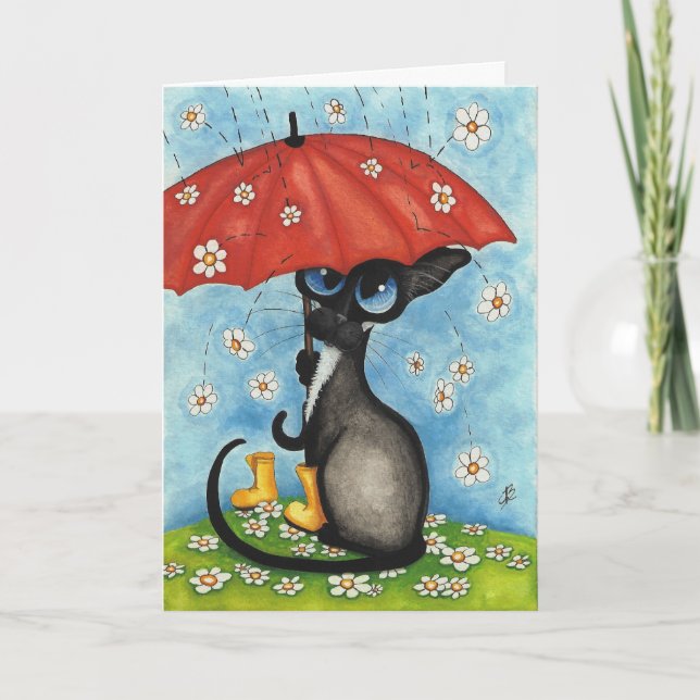 Mothers Day Siamese von BiHrLe Karte (Vorderseite)