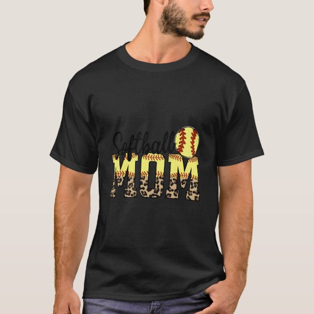 Mothers Day Softball Mom Quotes T-Shirt (Vorderseite)