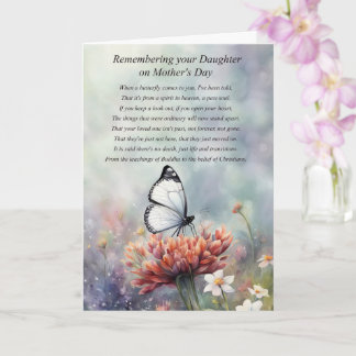 Mothers Day Sympathy Loss of Daughter in Memory  Karte