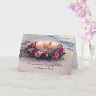 Mothers Day Sympathy Remembrance Memorial Candles  Karte