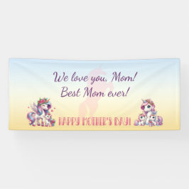 Mother's Day Unicorn-Themed Party Banner