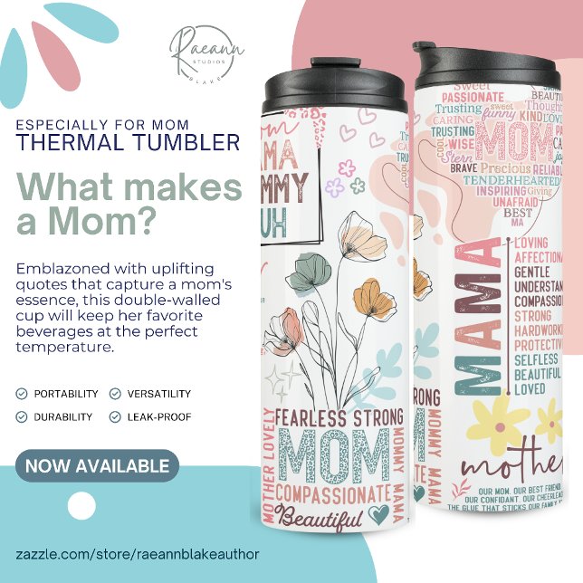 Mother's Day What Make a Mom Quotes Thermosbecher (Von Creator hochgeladen)