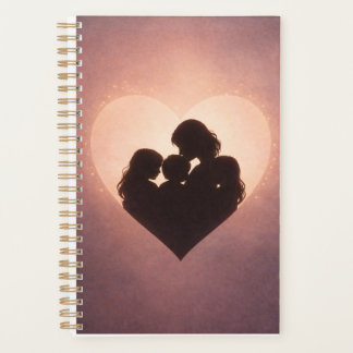 Mother's Love – Mom of 3 Children Heart Silhoue