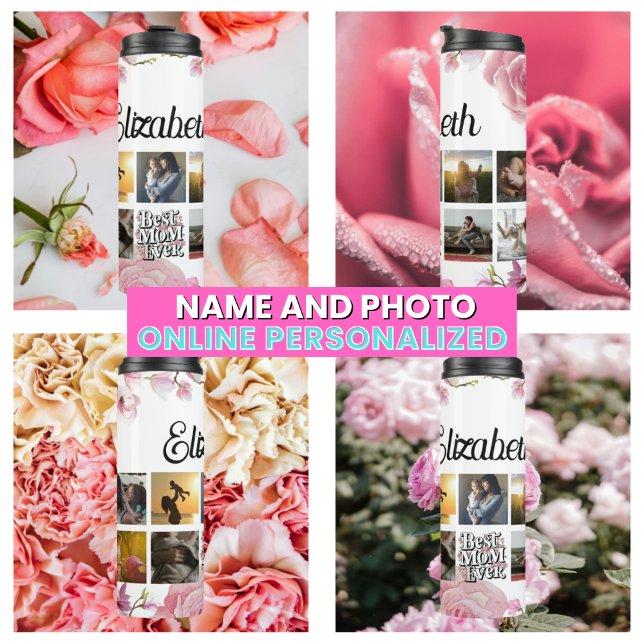 Mothers Modern Family Foto Collage Thermosbecher (Mothers Modern Family Photo Collage Thermal Tumbler
)