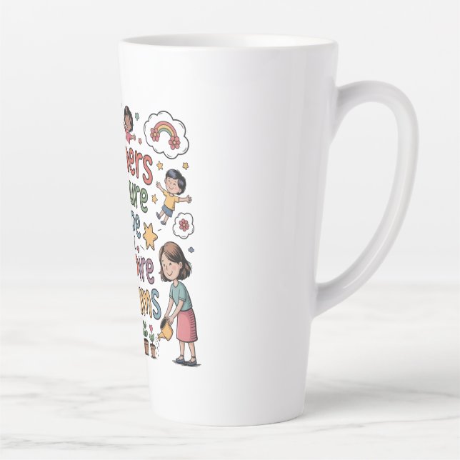 Mothers Nurture Hope And Inspire Dreams Milchtasse (Rechts)