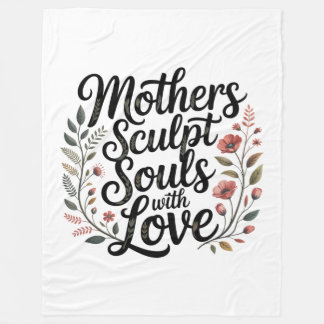Mothers Sculpt Souls With Love Fleecedecke